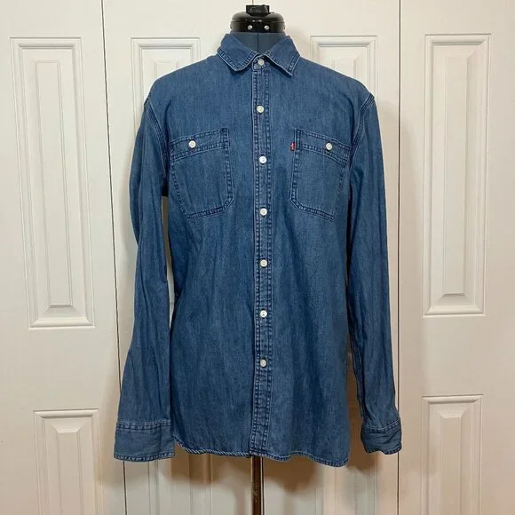 Men's Levi's Denim Shirt Size L - Picture 1 of 5